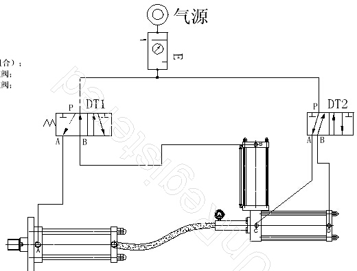 玖容預壓式增壓缸氣路連接圖